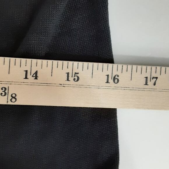 Peruvian Connection Pima Cotton Black Stretch Knit Sweater Midi Dress Womens M - Picture 10 of 14